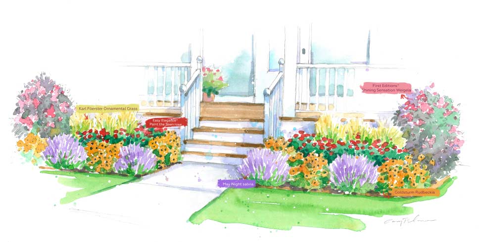 Mixed with foundation planting design drawing